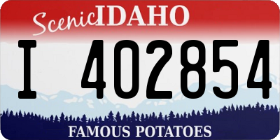 ID license plate I402854