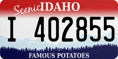 ID license plate I402855