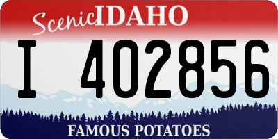 ID license plate I402856