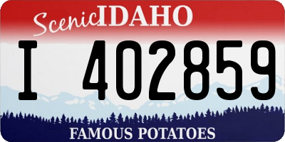 ID license plate I402859