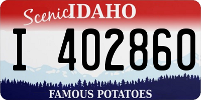 ID license plate I402860