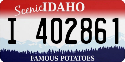 ID license plate I402861