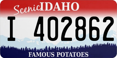 ID license plate I402862