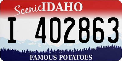 ID license plate I402863