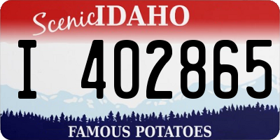 ID license plate I402865