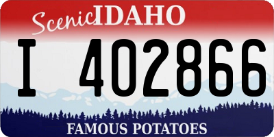 ID license plate I402866