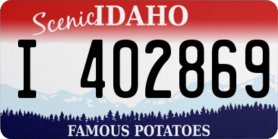ID license plate I402869