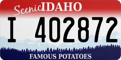 ID license plate I402872