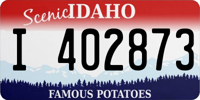 ID license plate I402873