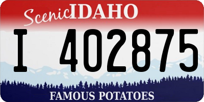 ID license plate I402875