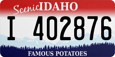 ID license plate I402876