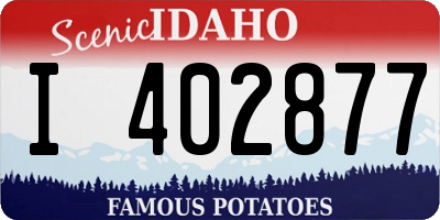 ID license plate I402877
