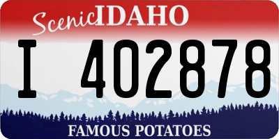 ID license plate I402878