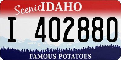 ID license plate I402880