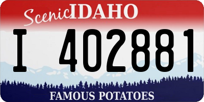 ID license plate I402881