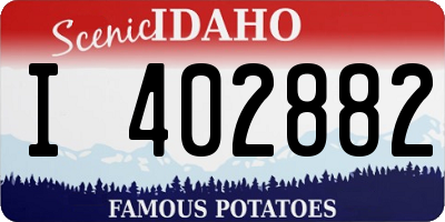 ID license plate I402882