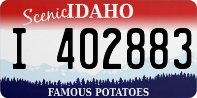 ID license plate I402883