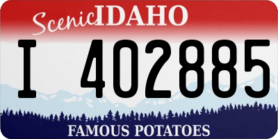 ID license plate I402885