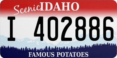ID license plate I402886
