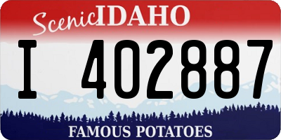 ID license plate I402887