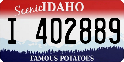 ID license plate I402889