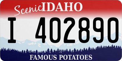 ID license plate I402890