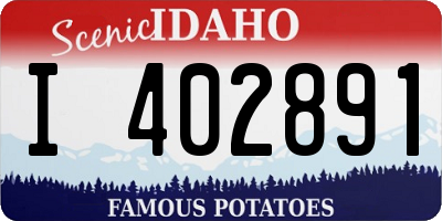 ID license plate I402891