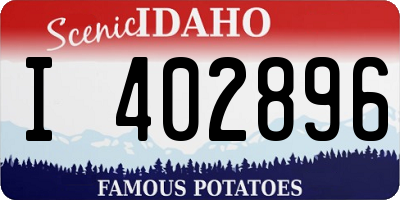 ID license plate I402896