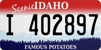 ID license plate I402897