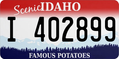 ID license plate I402899