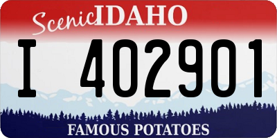 ID license plate I402901