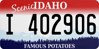 ID license plate I402906