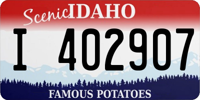 ID license plate I402907