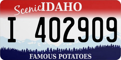 ID license plate I402909