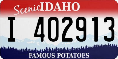 ID license plate I402913