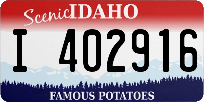 ID license plate I402916