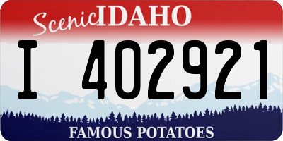 ID license plate I402921