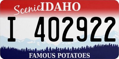 ID license plate I402922