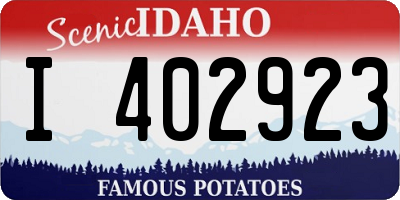 ID license plate I402923