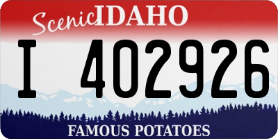 ID license plate I402926