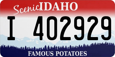 ID license plate I402929