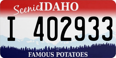 ID license plate I402933