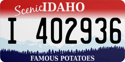ID license plate I402936