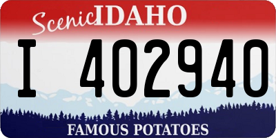 ID license plate I402940