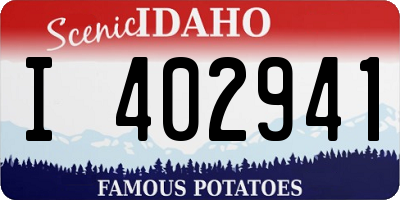 ID license plate I402941
