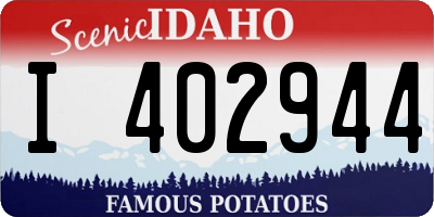 ID license plate I402944