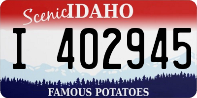 ID license plate I402945