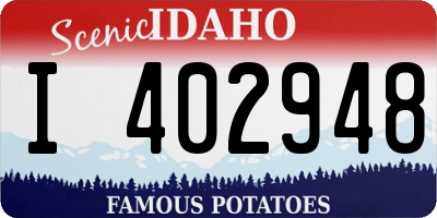 ID license plate I402948