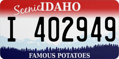 ID license plate I402949