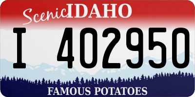 ID license plate I402950